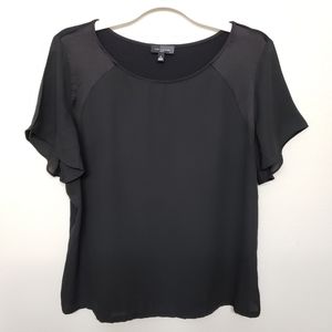 🌸 The Limited Mixed Media Flounce Sleeve Blouse